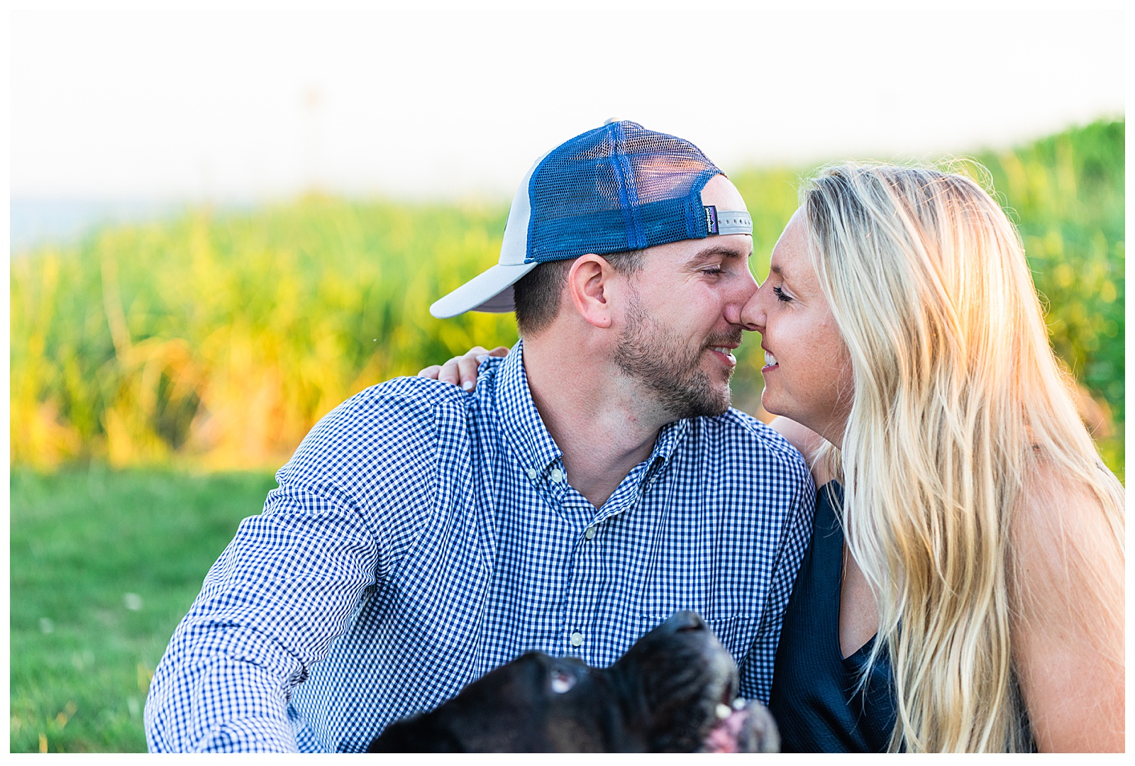 closeup of couple nuzzling noses