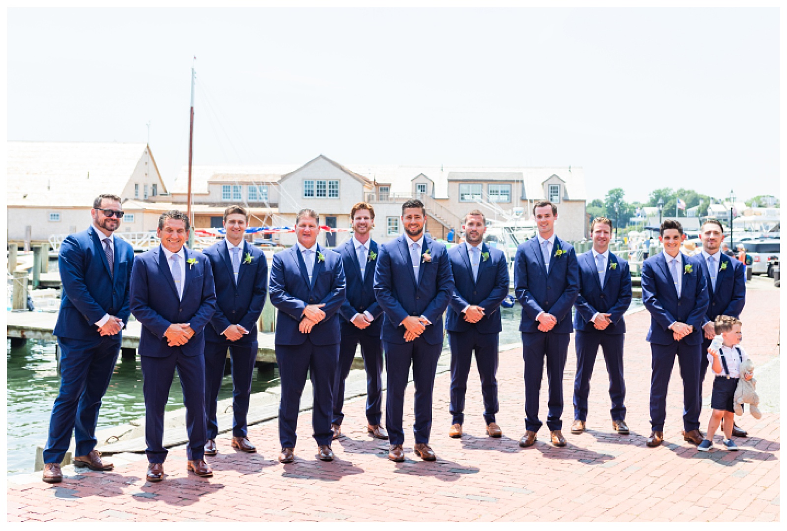 all of groomsmen out of pier