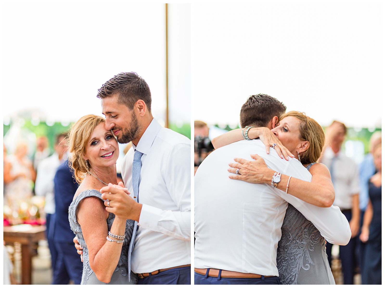 two images of mother/son dance