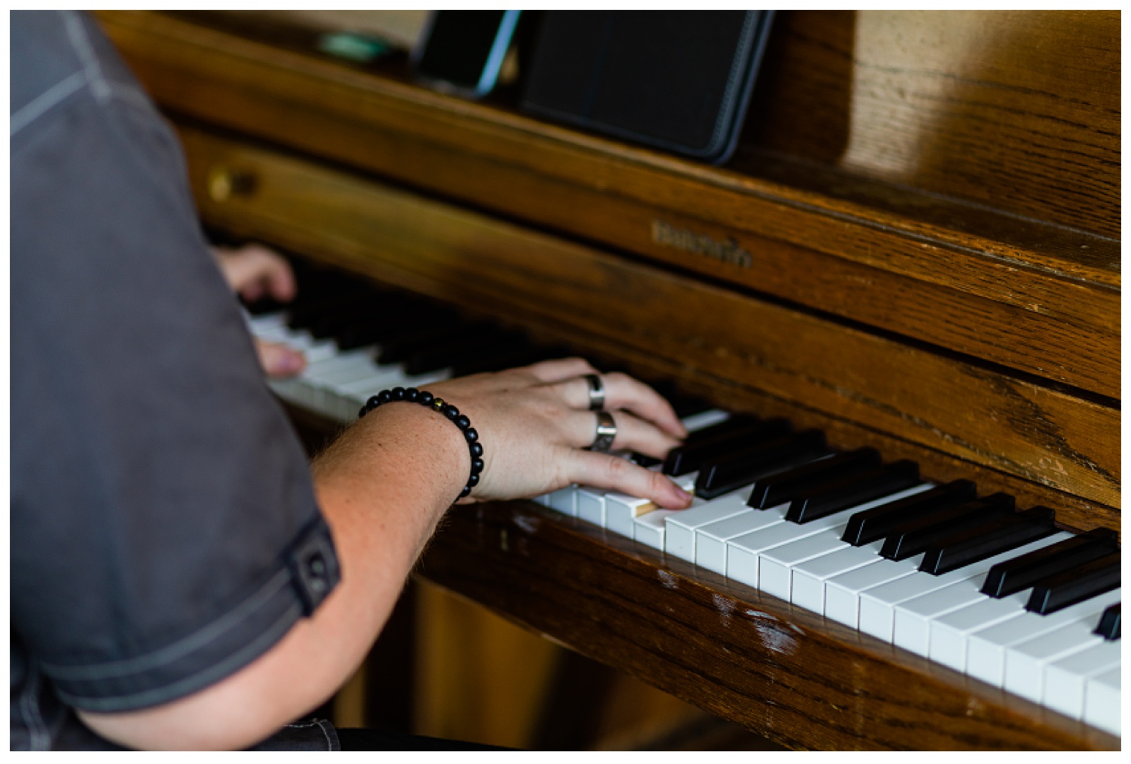 musician playing piano